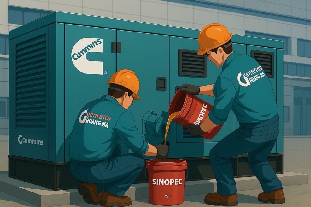 Thay dầu nhớt máy phát điện