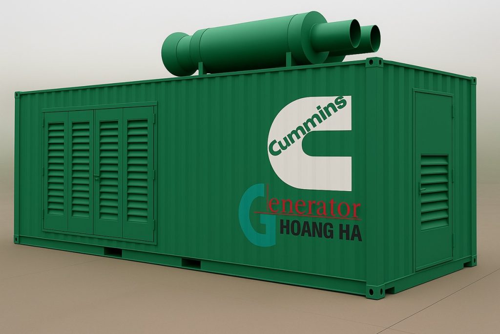 Máy phát điện Cummins 1650kVA Máy phát điện Cummins vỏ siêu chống ồn Container