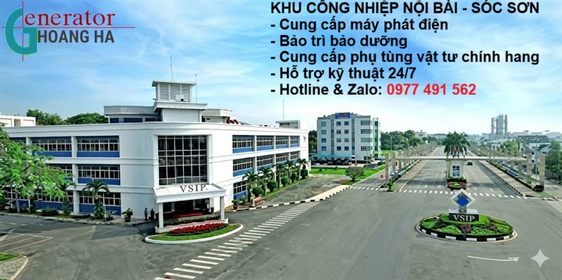 Cung cấp máy phát điện KCN nội bài sóc sơn